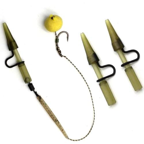 20PCS Carp Fishing Accessories Quick Change Swivels Ring For Fishing Terminal Tackle Tail Rubber Lead Clip For Fishing Hair Rigs