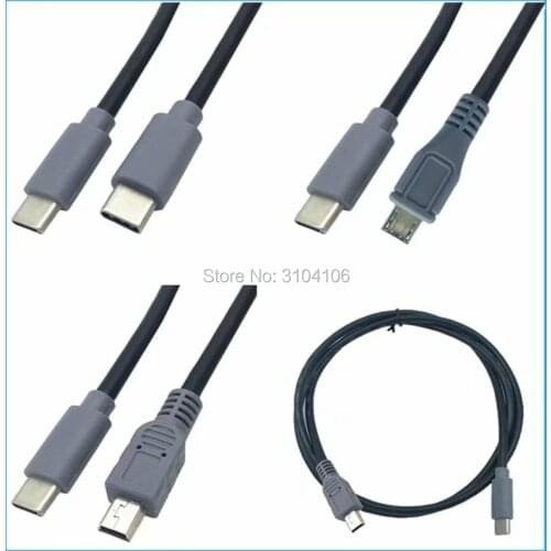 25CM 1M 3.1 type-c USB 2.0 Micro&Mini USB 5pin male to male data charging OTG converter adapter cable Connector USB-C Micro-USB