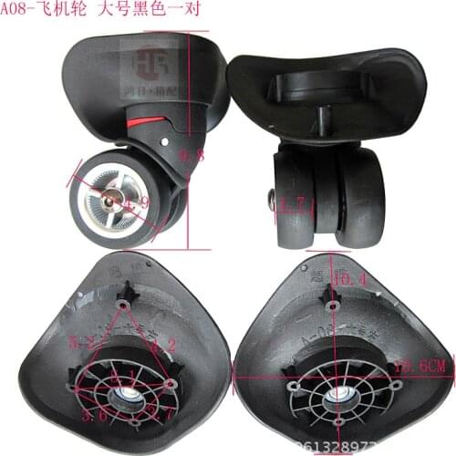 A08 M L A-08 double Wheels Repair Trolley Suitcase Accessories Replacement Travel Luggage wheels Rubber Aircraft Wheel