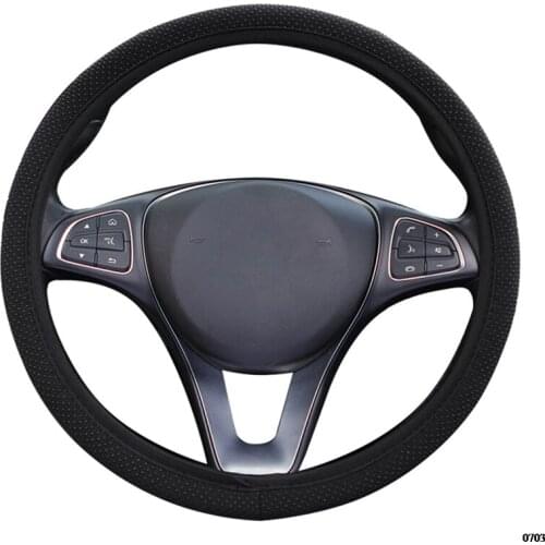 Anti-slip Massage Particles Car Steering Wheel Cover Without Inner Ring Elastic Elastic Grip Black Auto Steelring Wheel Decor