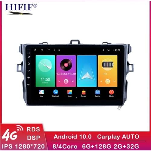 Android 10 Car Radio Multimedia Player For Toyota Corolla E140/150 2007 2008 2009 2010 2011 2012 2013 2014 2015 2016 2 din
