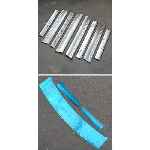 Car styling ACCESSORIES For Dodge Journey / Jcuv 2013-2016 Door Scuff Sill Plates Kick Step Entry Trim Cover Plate 8pcs