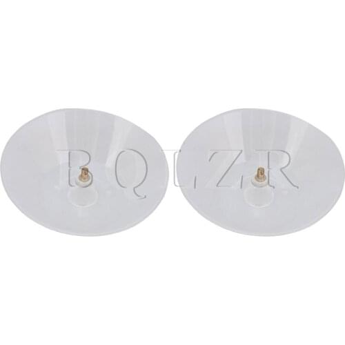 BQLZR 2 x Range Hoods 4.5mm Thread Plasitc Clear Round Oil Collecting Cup Bowl