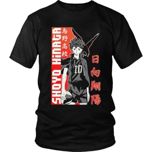 Tvoe Haikyu Shoyo Hinata T Shirt Mens Cotton Print T-shirts Funny Tshirt Short Sleeve Anime Manga Haikyuu Volleyball Tees Tops