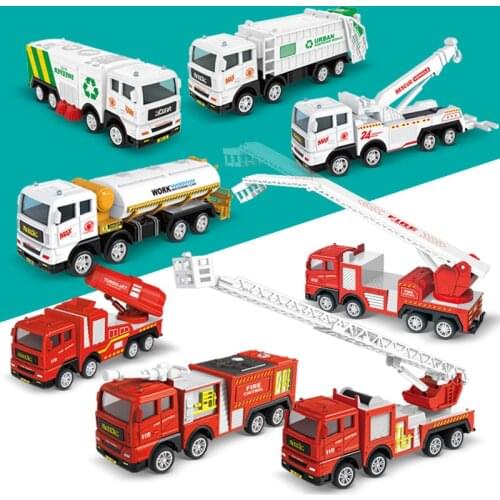 Inertial fire truck cleaning garbage truck sliding model Road Sweeper Urban Sanitation Watering Car Rescue Vehicle baby toy gift