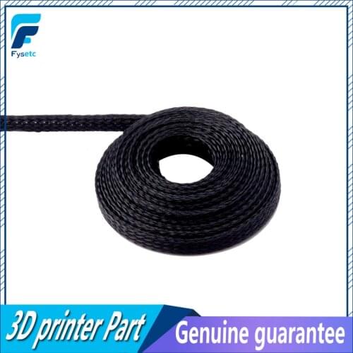 10Meter 6mm/8mm/10mm Dia Expandable Braided PET Premium Cable Sleeve Black Certification ROHS 3D Printer Accessories