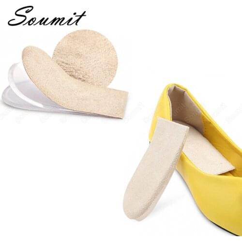Invisible Height Increase Insole for Shoes Gel Heel Lifts Adjustable Heighten Half Shoe Pads Inserts Foot Care Protector Cushion