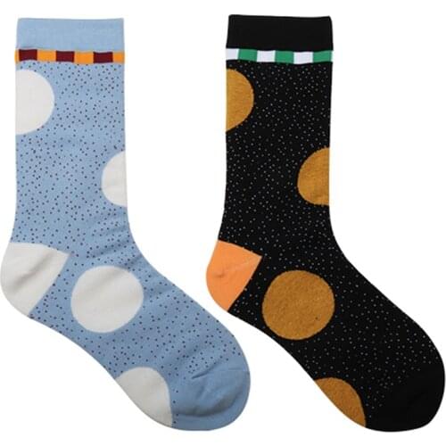 2 Pairs A Lot Men And Women Socks Thick Warm Sock Dots Happy Socks