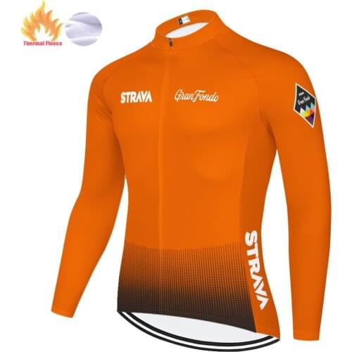 NEW ProTeam Strava cycling jersey long sleeve Winter Thermal Fleece mallot ciclismo hombre Ropa Ciclismo Hombre Bicycle Wear