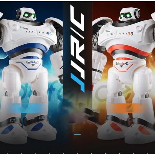 Original JJRC Police Mech Programmable Fighting Defender Intelligent RC Lighting Sound Singing and Dancing Robot Kids Toy Gift