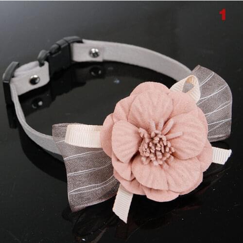 Dog Collar Pet Cat Puppy Flowers Decoration Collar Necklace Adjustable Collars Cute Pet Cat Dogs Products Best Price