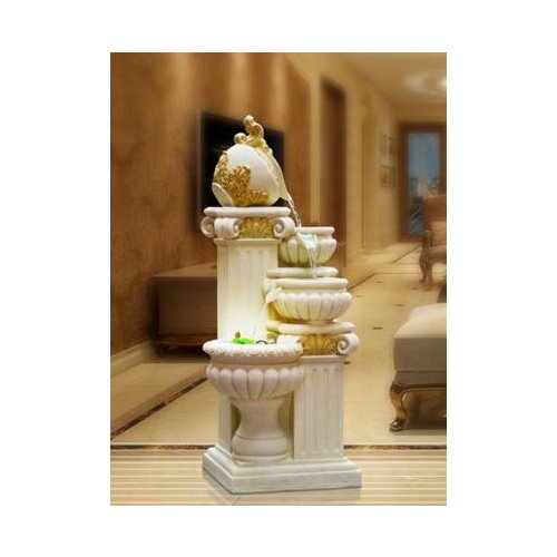 European-style fish pond with large landing fountains. Waterscape furnishings. Living room decorations..043