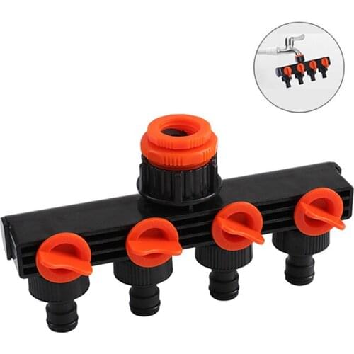 Garden Watering Irrigation Tools 4-way Tap Hose Splitter Garden Drip Manifold Hose Fittings Pipe Connector Irrigation Set