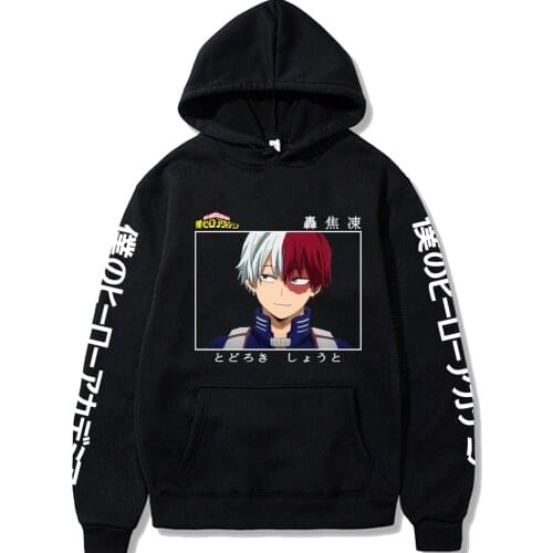Anime My Hero Academia Printing Men/Women Boku No Hero Academia Shoto Todoroki Hoodie Long Sleeve Streetwear