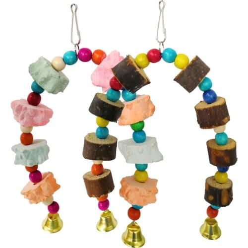 Zanthoxylum molars chew toy parrots chew toys wooden cotton rope swing cage accessories pet supplies