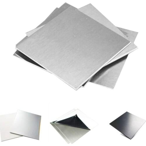 1pcs 100 x 100mm /200 x 200mm 304 Stainless Steel Square Plate Polished Plate Sheet Thickness 0.5 to 3mm