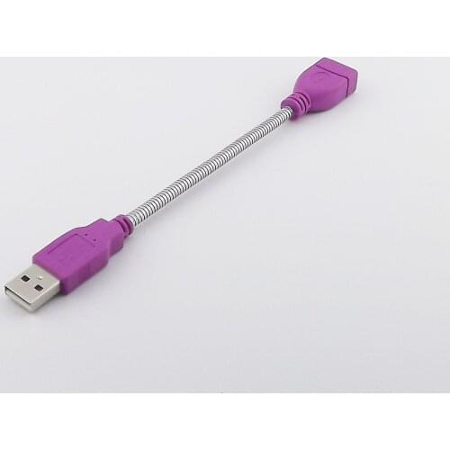 1pcs USB 2.0 A Male Plug To A Female Jack Extension Flexible Metal Stand Cable 15cm