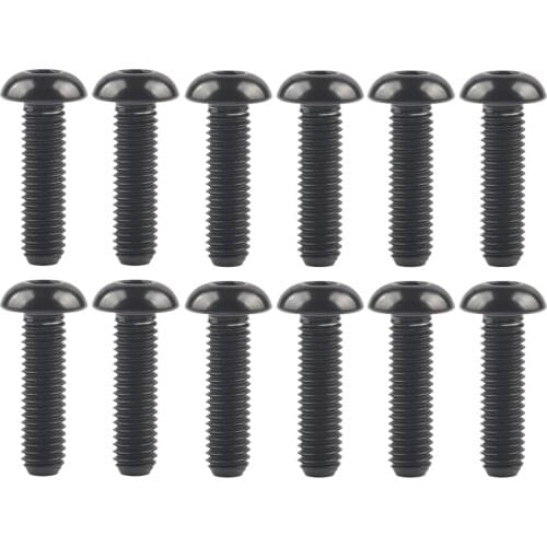12pcs Titanium Bolt M3 Half Round Head Screws M3x8 10 15mm Ti Bolts for Bicycle Motorcycle Car