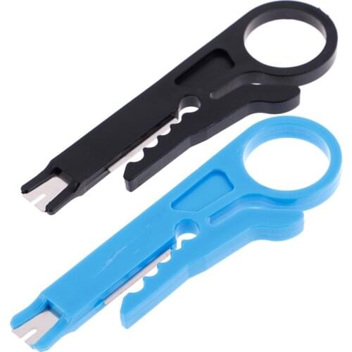2Pcs Punch Down Tool RJ45 Cat5 Network UTP LAN Cable Wire Cutter Stripper Tool