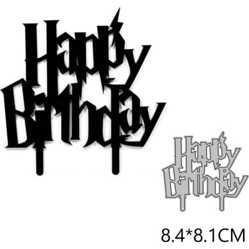 2021 Happy Birthday New Metal Cutting Dies Photo Album and Planner Die Cut Scrapbooking For Crafts Card Making no Stamps