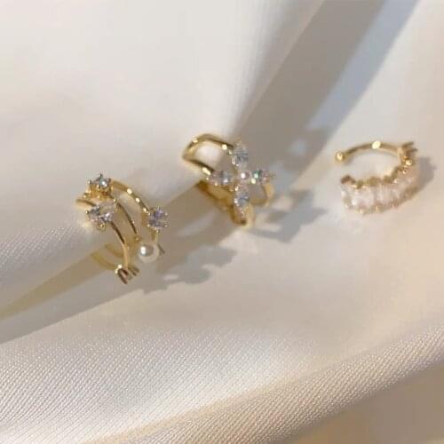 2021 New Arrival Fashion Clip Earrings Classic Geometric Women Simple Cute Small Korean Jewelry For Female