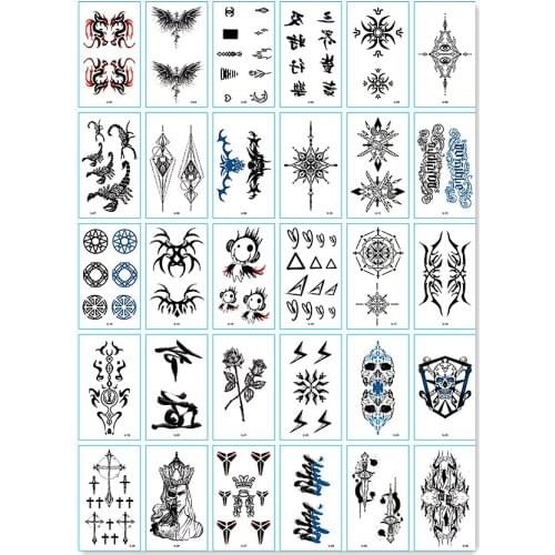 30PCS wings Fashion Women Girl boys Temporary Tattoo Sticker Full Flower Arm Body Art Big Large Fake Tattoo Sticker