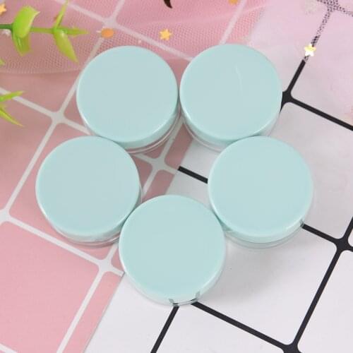 5pcs 5g Empty Cosmetic Refillable Bottles Mix Color Small Plastic Eyeshadow Makeup Face Cream Jar Pot Container Bottle