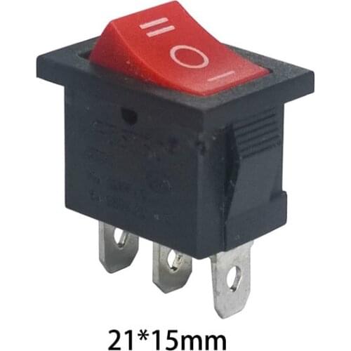 5pcs/lot 21*15mm SPST 3PIN Snap-in ON/OFF/ON Position Snap Boat Rocker Switch 6A/250V High Quality Copper feet