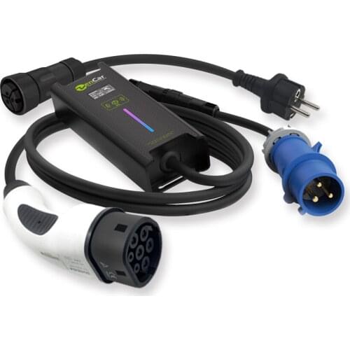 CEE Schuko adapter 16A 32A j1772 electric car charging portable evse