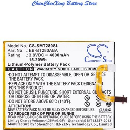 Cameron Sino 4000mAh Battery EB-BT280ABA for Samsung Galaxy Tab A 7.0 2016 4G LTE, SM-T280, SM-T285, SM-T285M, SM-T285YD