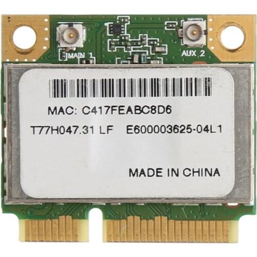 AR5B93 AR9283 Half Height Mini PCI-E Wireless Wlan WiFi Card 300Mpbs For Atheros