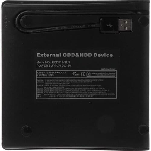 9.5MM USB 3.0 SATA Optical Drive Case Kit External Mobile Enclosure DVD/CD-ROM Case for Notebook Laptop without Drive