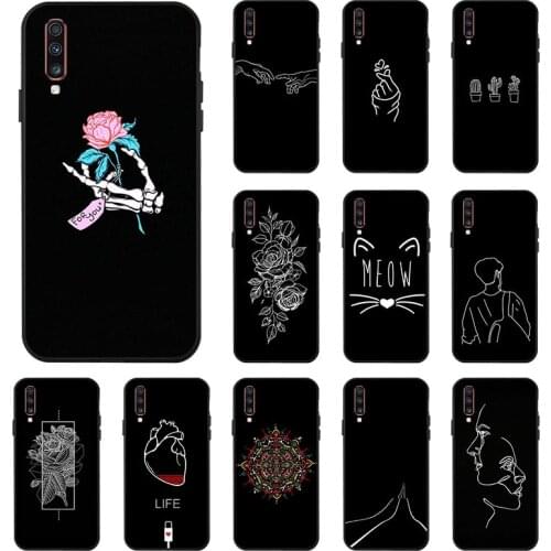 3D Painted Case For Samsung A70 Case Silicon Phone Bumper For Samsung Galaxy A50 A40 A20 A10 A30 A20E A60 A20s A10s A90 5G Cover