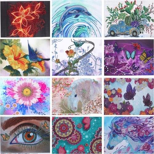 DIY Special Shaped Diamond Painting Partial Drill Diamond dot Crystal Rhinestone Diamond Art Crafts by Number Kits Mosaic Making