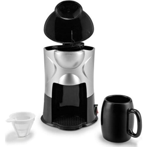 Electric Coffee Maker Household Mini Single Cup 300ML DIY American Drip Black Coffee Machine Tea Bolier Cafe Pot EU US plug