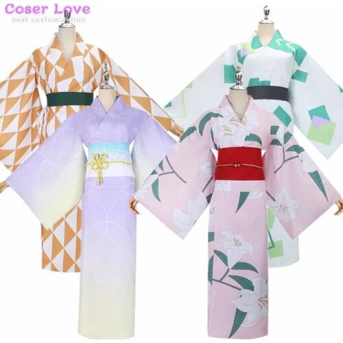 Demon Slayer Kimetsu no Yaiba Summer Festival Sacrifice Bathrobe Kochou Shinobu Kamado Cosplay Halloween Christmas Costume
