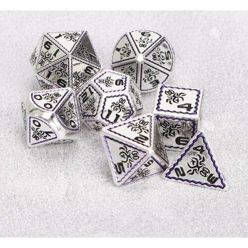 Dnd dice set Minimalist metal dice DnD Metal Dice dungeon and dragon dice set Polyhedral D&D Dice dnd gift dice Metal Dice dnd