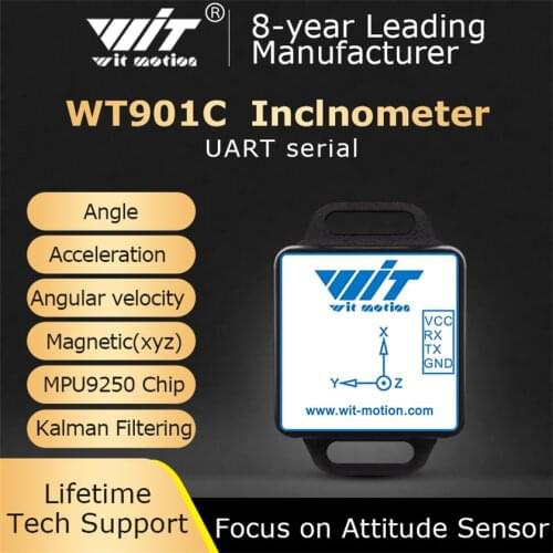 WitMotion WT901C High-Precision 9-Axis AHRS Inclinometer Accelerometer+Gyroscope+Angle+Magnet Field(XYZ), Provide PC/Android App