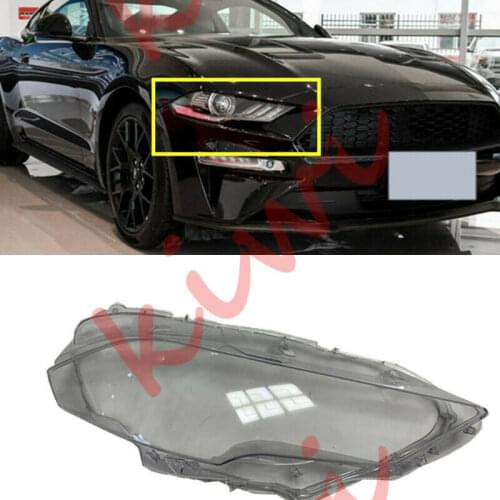 For Ford Mustang 2018-2019 High quality Right Side Headlight Cover Clear PC With Glue 1pcs