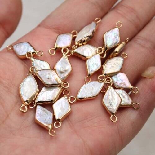 Gold Color Cooper Natural Real Freshwater Baroque Pearls Necklace Bracelet Jewelry Parts Component Fittings 50pcs/lot