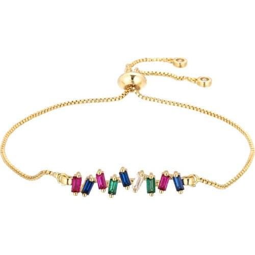 Fashion jewelry womens 1 wave bracelets jewelry gold cz zircon mama bracelet bangle adjustable chain bracelet for women