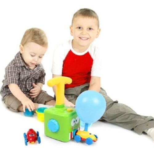 Power Balloon Launch Tower Toy Puzzle Fun toys Education Inertia Air Power Balloon Car Science Experimen Toy for Children Gift