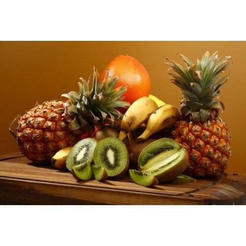 Fruit Bananas Orange Pineapples Food Photo Room Home Wall Modern Art Decor Canvas Painting For The Living Room