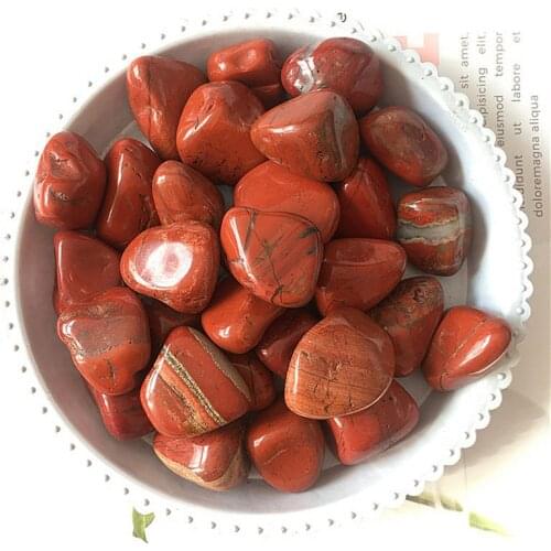 Natural red Jasper tumble stone Particles Healing Specimens for feng shui