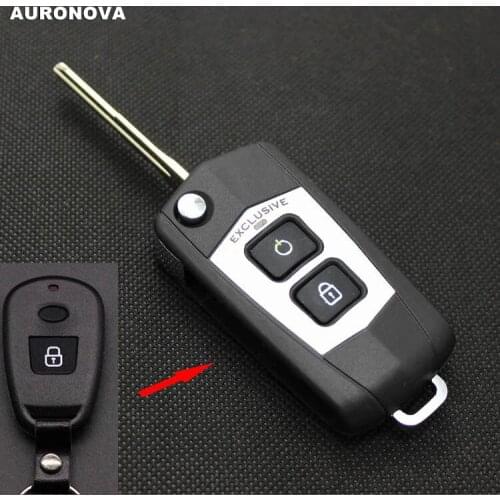 AURONOVA New Upgrade Folding Key Shell for Hyundai Elantra 2 Buttons Remote Car Key Case Fashion Type
