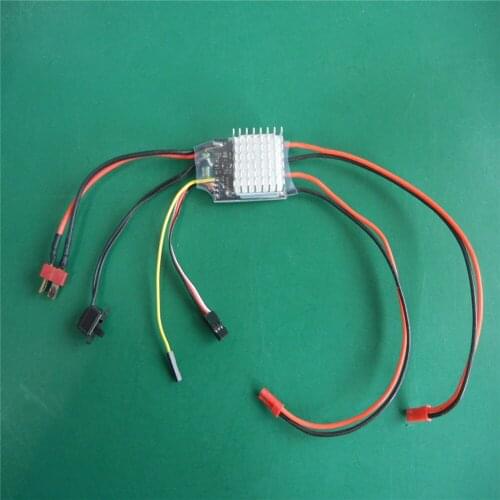 ​ Unidirectional 2-4S 20A x2 Dual Way Brushed ESC Speed Controller DIY Spare Parts for Model Boat