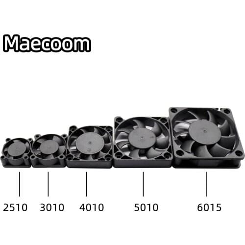 5015/4010/4020 12V&24V Cooling Turbo Fan Brushless 3D Printer Parts 2Pin For Extruder DC Cooler Blower Part Black Plastic Fans