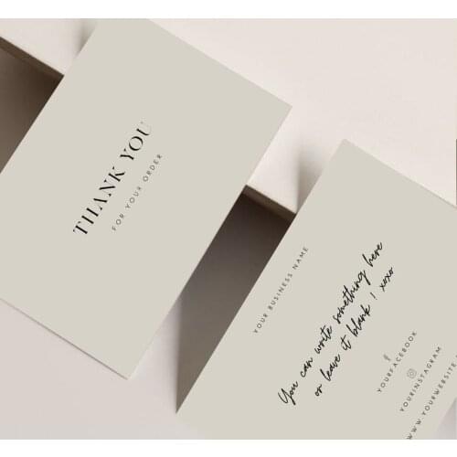 Printable Luxury Thank You For Your Order Cards, Template Card, Thank You Card Template, Note Card