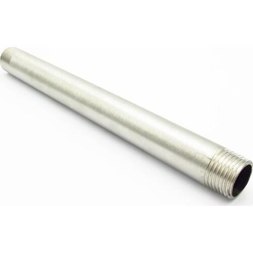 1/8" 1/4" 3/8" 1/2" 3/4" 1" BSP Male Thread Long Nipple 304 Stainless Steel Pipe Fitting Connector Adapter Length 200mm