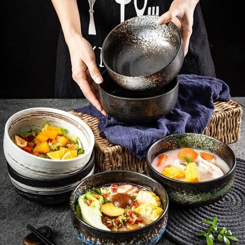 Popular Japanese Dolphin Bone Lamian Noodles Soup Commercial Ceramic Rice Noodle Bowl ceramic dinner set japanese tableware